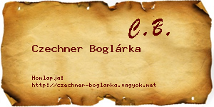 Czechner Boglárka névjegykártya